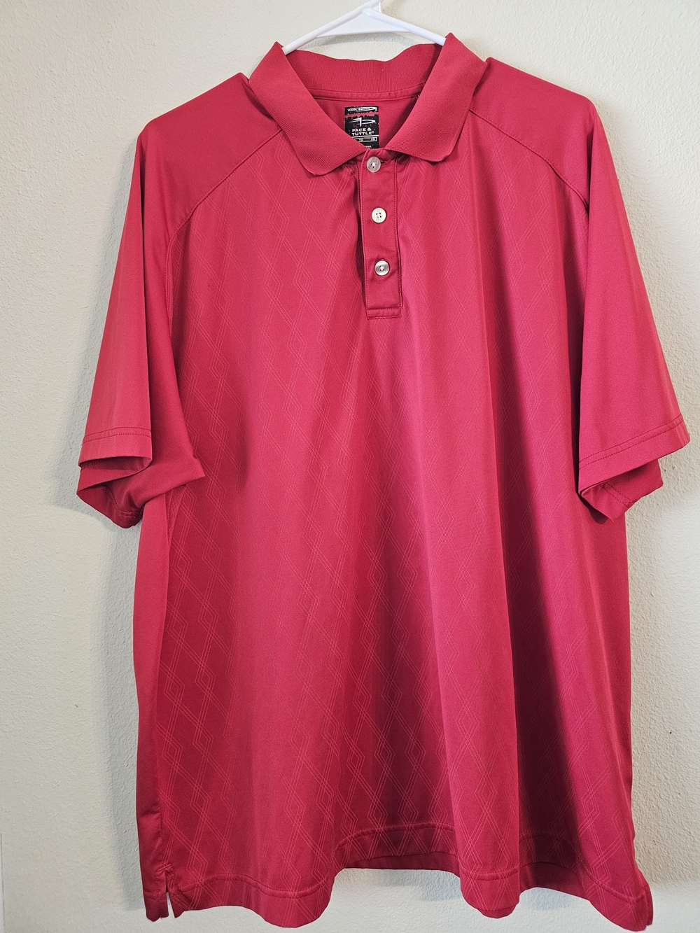 Men's Red Polo Shirt - Performance Short Sleeve- Cool Swing